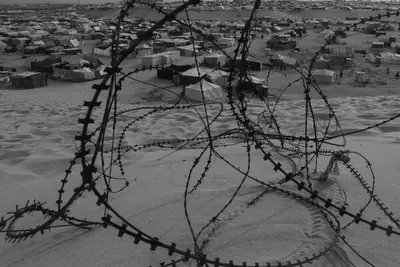 A camp for displaced Palestinians in Rafah in the southern Gaza Strip on April 26, 2024.